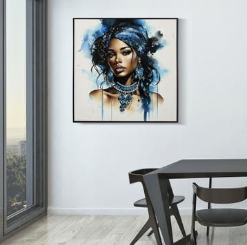 LAQUARED WAND PANTING MET FRAME ALTEA -B- CM 82X4X82, Huis en Inrichting, Ophalen of Verzenden, Nieuw