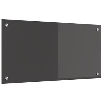 vidaXL Keukenachterwand Donkergrijs 80 x 40 cm gehard glas, Verzenden, Nieuw