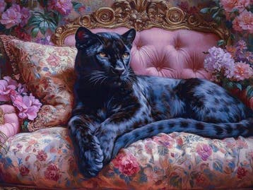 CREATIVE_HUB - Black panther pink relax, Nieuw