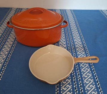 Le Creuset - Braadpan (2) - Emaille-lettertype, Emaille
