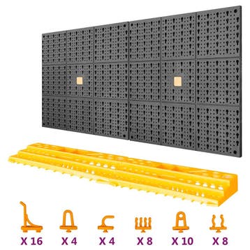 vidaXL Gereedschapswand 50 haken 500x1000 mm polypropeen, Verzenden, Nieuw