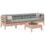 vidaXL 5-delige Loungeset met kussens massief douglas, Verzenden, Nieuw, Loungeset