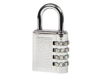 Hangslot met cijfercode - 4 cijfers - Zilver, Ophalen of Verzenden, Nieuw