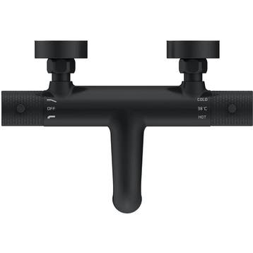 Wiesbaden Ribbd Thermostatische Badmengkraan - 15cm - Mat, Doe-het-zelf en Verbouw, Sanitair, Ophalen of Verzenden, Nieuw