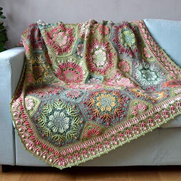 Fae Fleur Blanket Mal - Garden Fleur - Scheepjes Stone Was, Hobby en Vrije tijd, Breien en Haken, Ophalen of Verzenden, Nieuw
