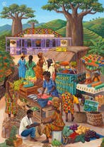 Kleury.art - Market Day under the Baobabs” by Kleury.art