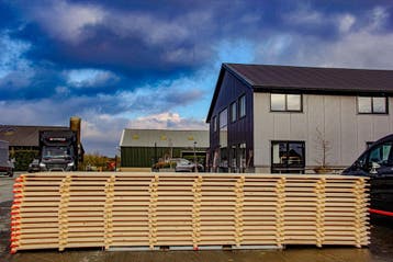 Te koop nieuwe vlondervloer 4,7 x 0,5 meter, Ophalen of Verzenden, Nieuw, Hout