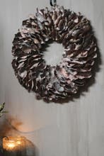 Krans Palm Petal naturel 55 cm, Ophalen of Verzenden, Nieuw