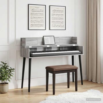 vidaXL studiobureau Grijs Sonoma 110 x 40 x 19,5 cm Bewerkt, Verzenden, Nieuw