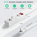 Stekkerdoos met Schakelaar - Verlengsnoer met Schakelaar -, Ophalen of Verzenden, Nieuw