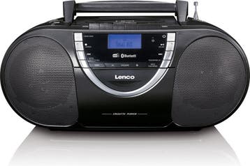 Draagbare radio - Boombox - CD Speler - Zwart - Lenco - SCD-, Verzenden, Zo goed als nieuw