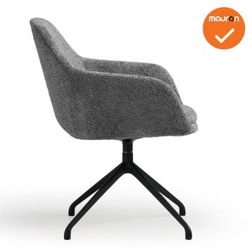 Luxe designstoel - Grijs, Vergader- of Presentatieruimte, Ophalen of Verzenden, Gebruikt, Stoel