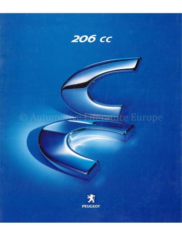 2000 PEUGEOT 206 CC BROCHURE NEDERLANDS, Nieuw, Peugeot, Author