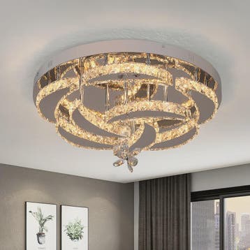 Luxe Kristallen Plafondlamp - Modern LED Verlichting met Dim, Verzenden, Nieuw