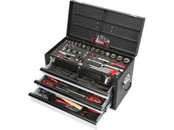 1/4"+1/2" CHROMEplus Universele-gereedschapset - 99 - delig, Ophalen of Verzenden