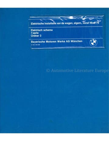 1979 BMW 7-SERIE ELECTRISCH SCHEMA NEDERLANDS, Auto diversen