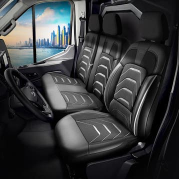 Stoelhoezen Ford Transit Custom 2012 – 2023 – Bodrum Zwart G, Ophalen of Verzenden, Nieuw