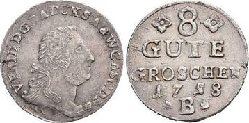 8 Gute Groschen oorlogsgeld 1758 B Anhalt-bernburg Victor..., Verzenden