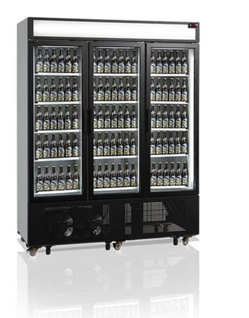 Flessenkoelkast met 3 deuren | Glas | 1329 Liter, Zakelijke goederen, Horeca | Keukenapparatuur, Verzenden, Nieuw in verpakking