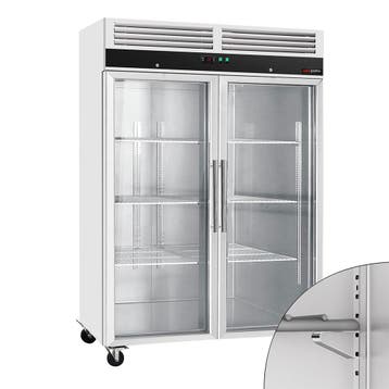 GGM Gastro | Vrieskast rvs ECO - 1200L - 2 glazen deuren |, Verzenden, Nieuw, Inbouw, Vrieskast