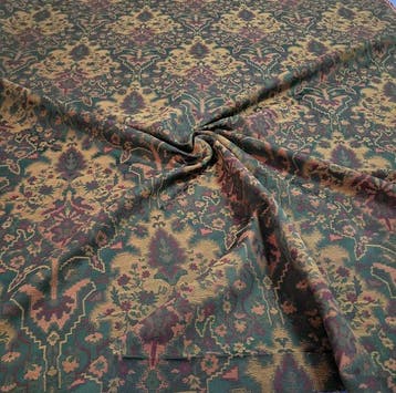 Hoogwaardig katoenen damastweefsel met barokmotief. -, Antiek en Kunst