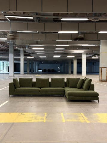 BB Italia Ray Hoekbank | Groen | NIEUWSTAAT + Garantie, Huis en Inrichting, Overige materialen, Hoekbank, 300 cm of meer, Ophalen of Verzenden