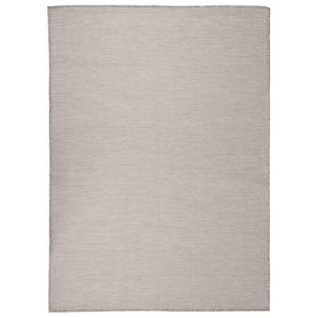 vidaXL Buitenkleed platgeweven 200x280 cm lichtgrijs, Verzenden, Nieuw, Grijs
