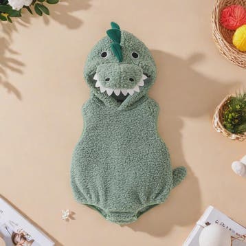 Schattige Baby Dino Overall met Capuchon - Zacht Pluche voor, Verzenden, Nieuw
