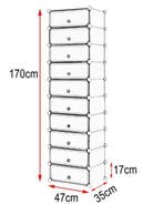 Hoog Schoenenrek met Open Vakken – 170 cm, Verzenden, Nieuw