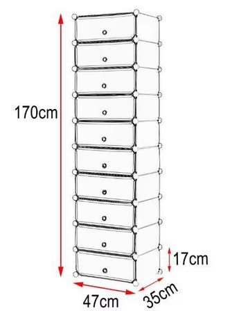 Hoog Schoenenrek met Open Vakken – 170 cm, Huis en Inrichting, Verzenden, Nieuw
