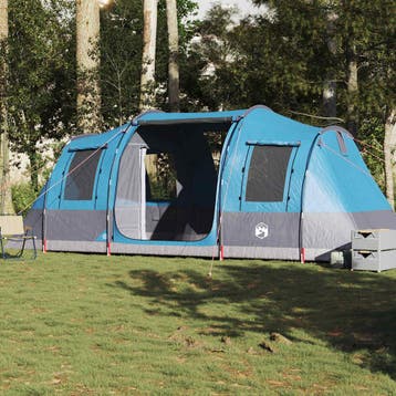 vidaXL Tunneltent 4-persoons waterdicht blauw, Verzenden, Nieuw, Tot en met 2