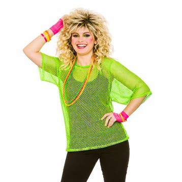 Visnet top neon groen, Verzenden, Nieuw, Feestartikel