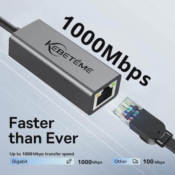 Snelle 1000Mbps USB 3.0 Ethernet Adapter - RJ45 LAN voor PC,, Verzenden, Nieuw