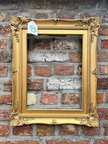 Lijst - 215. Oude goud vergulde schilderijlijst. Voor, Antiek en Kunst