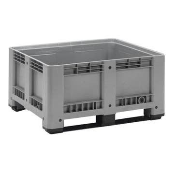 Kunststof Palletbox Grijs 1200 x 1000 x 600 mm 2 sleden -, Doe-het-zelf en Verbouw, Hout en Planken, Verzenden, Nieuw