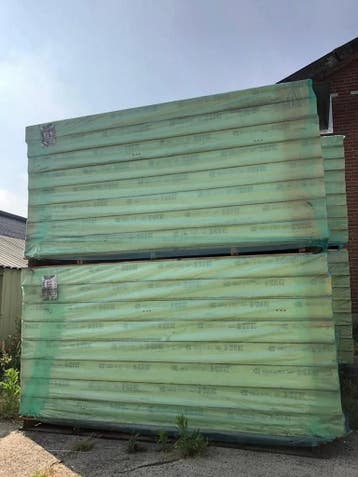 B-keus PIR 2-zijdig aluminium craf 2500x1200x160mm Rd:7.27, Nieuw, Minder dan 4 cm, Minder dan 5 m²