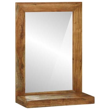 vidaXL Badkamer Spiegel Bruin 50 x 22 x 70 cm Massief, Huis en Inrichting, Verzenden, Nieuw