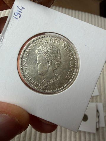 Nederland. Wilhelmina. 1 Gulden 1914 (Zonder minimumprijs)