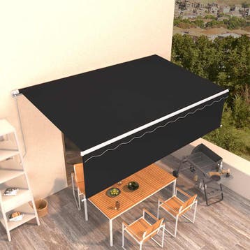 vidaXL Luifel handmatig uittrekbaar met rolgordijn 5x3 m, Verzenden, Nieuw