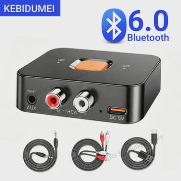 Bluetooth 6.0 Audio Ontvanger met Microfoon - Draadloze AUX, Verzenden, Nieuw