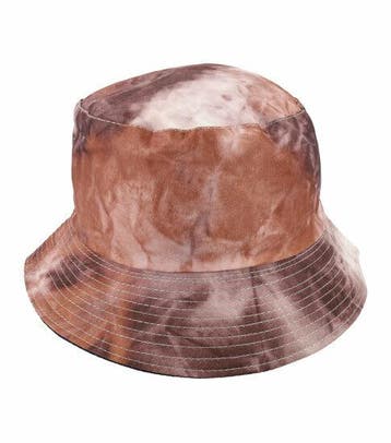 Bucket Hat Hoedje – Tie-Dye Patroon – One Size – Bruin, Kleding | Dames, Nieuw