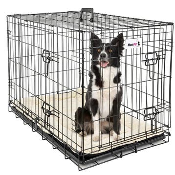 MaxxPet Hondenbench met Plaid - Zwart - Incl. Plaid - 107..., Dieren en Toebehoren, Hondenbenches, Verzenden, Nieuw