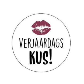 10x sticker Verjaardags kus (Stickers), Ophalen of Verzenden, Nieuw