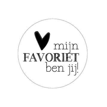10 x Sticker rond 40mm - Mijn favoriet ben jij!, Ophalen of Verzenden, Nieuw