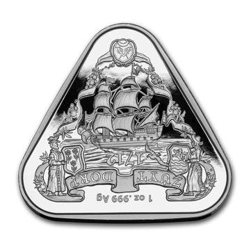 Triangular Zuytdorp 1 oz 2020 (RAM) (20.000 oplage), Verzenden, Losse munt, Zilver