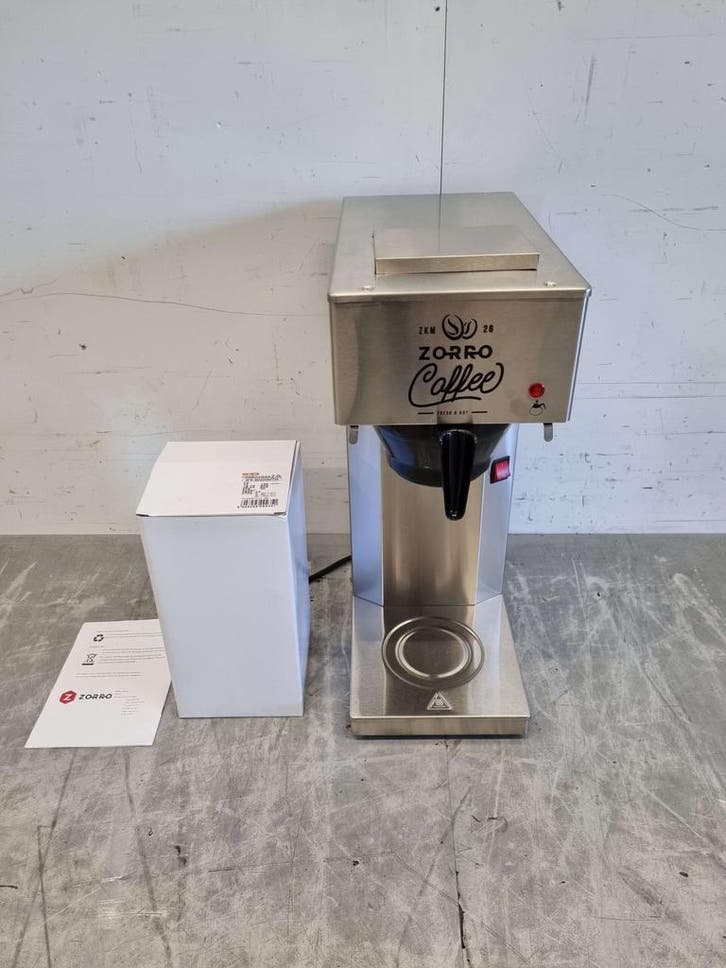 RVS Zorro Koffiemachine Koffieautomaat 230V Horeca, Zakelijke goederen, Horeca | Keukenapparatuur, Nieuw zonder verpakking, Ophalen of Verzenden