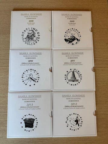 Slovenië. Year Set (BU) 2008/2013 (6 sets) (Zonder