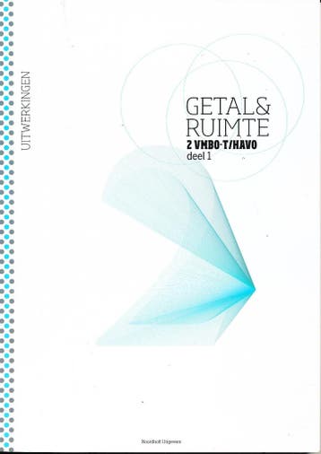 Getal en Ruimte 2 Uitwerkingen deel 1 10e editie VMBO-T/HAVO, Boeken, Verzenden, Nieuw