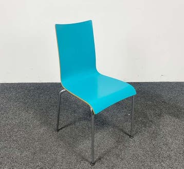 Kantinestoel Van der Sluis - Turquoise (B), Ophalen of Verzenden, Gebruikt, Blauw