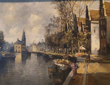 H. Noordam (1938) - Bloemenmarkt te Amsterdam